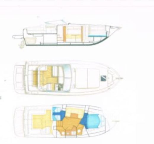 Motorboat Fiart Mare 36 genius Plano del barco