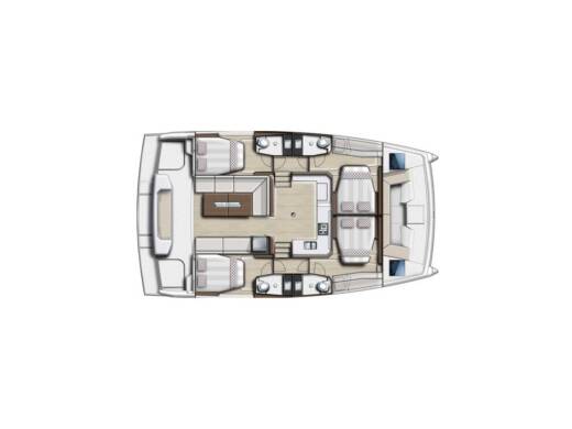 Catamaran  Bali Catspace Boot Grundriss