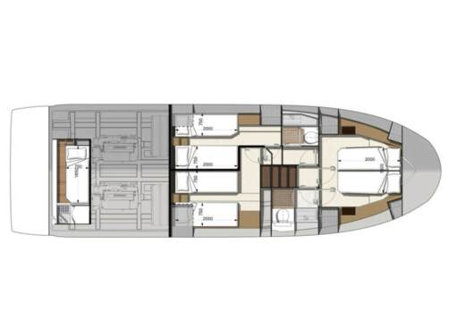 Motor Yacht Jeanneau Prestige 46 Fly Boat layout