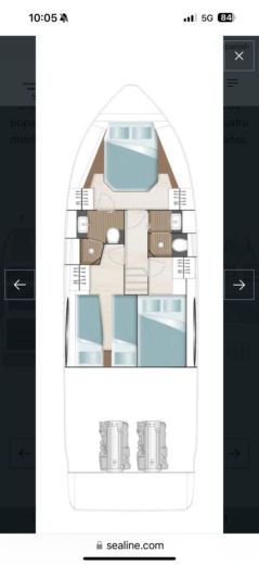 Motorboat Sealine C390 Boat design plan