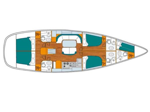 Sailboat BENETEAU 50 boat plan