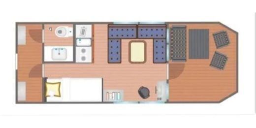 Houseboat Rollyboot MAX 8.2 Planimetria della barca