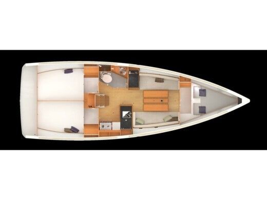 Sailboat  Sun Odyssey 349 Boot Grundriss