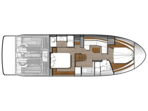 Motorboat Jeanneau Leader 46 boat plan