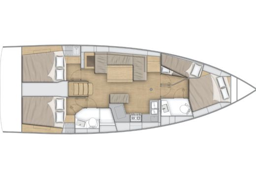 Sailboat Beneteau Oceanis 40.1 boat plan