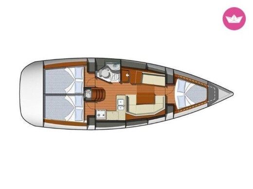 Sailboat Jeanneau Sun Odyssey 36i Plano del barco