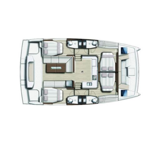 Catamaran Bali - Catana Catspace Boot Grundriss
