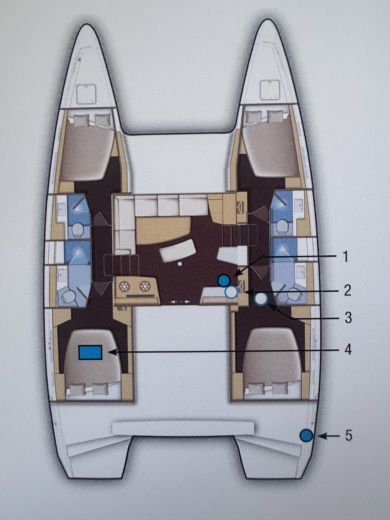 Catamaran Lagoon Lagoon 42 Plan du bateau