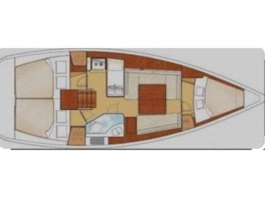 Sailboat  Oceanis 34 Σχέδιο κάτοψης σκάφους