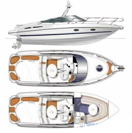 Motorboat Cranchi Csl 28 Plattegrond van de boot