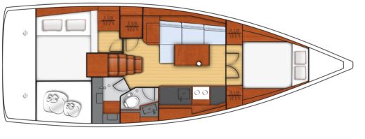 Sailboat Beneteau Oceanis 38.1 boat plan