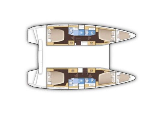 Catamaran LAGOON LAGOON 42 Plattegrond van de boot