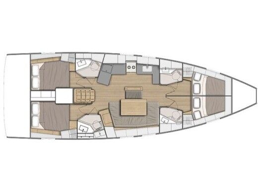 Sailboat  Oceanis 46.1 Plano del barco