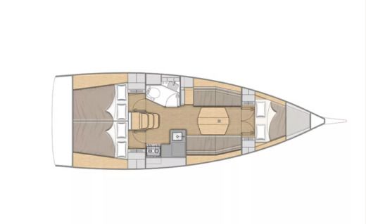 Sailboat Beneteau Oceanis 34 Σχέδιο κάτοψης σκάφους