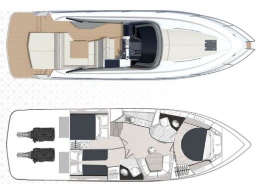 Motorboat Focus Motor Yachts B.V. Focus Power 44 Hard Top Boat layout