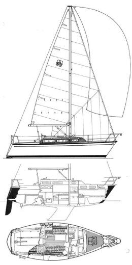 Sailboat Dufour Dufour 2800 Plan du bateau