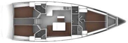 Sailboat Bavaria Cruiser 46 Planimetria della barca