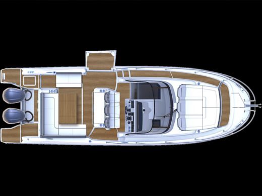 Motorboat Jeanneau CAP CAMARAT 10.5 boat plan