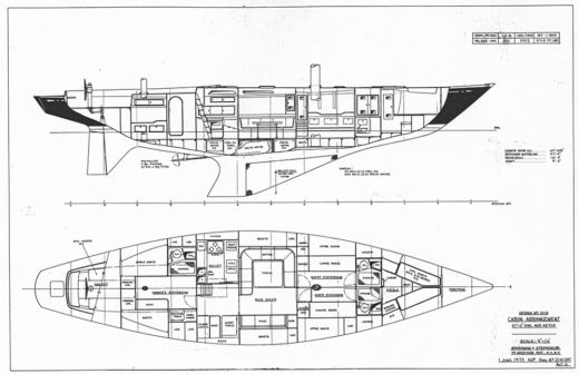 Sail Yacht Swan 65 Planimetria della barca