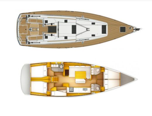 Sailboat Jeanneau Sun Odyssey 509 boat plan
