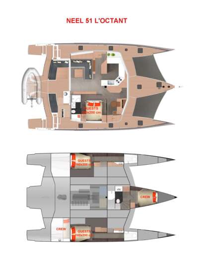 Catamaran NEEL 51 Boat design plan