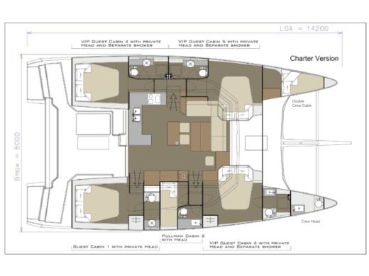 Catamaran Dufour Dufour 48 Catamaran boat plan