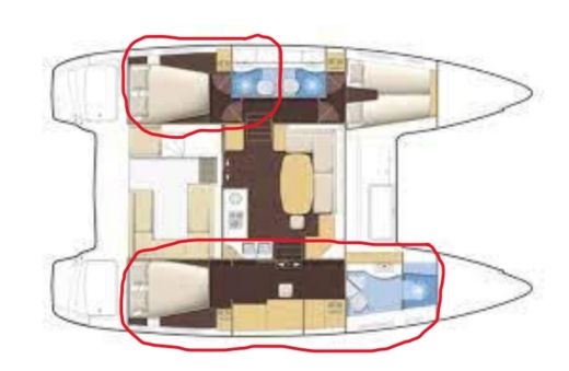 Catamaran Lagoon 400 Boot Grundriss