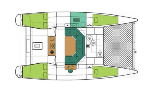 Catamaran Fountaine Pajot Maldives32 Plan du bateau
