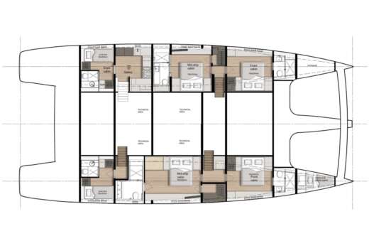 Catamaran Sunreef 80 Plan du bateau