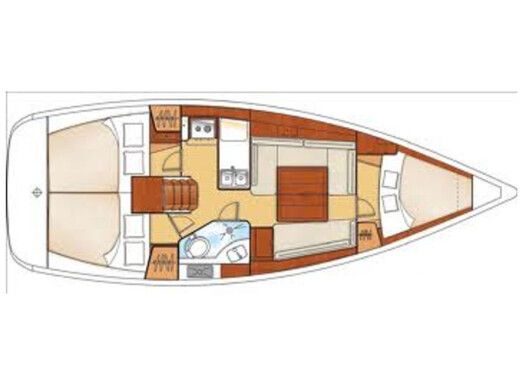 Sailboat BENETEAU OCEANIS 34 Planimetria della barca
