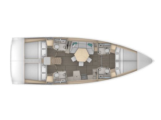 Sailboat  Dufour 44 boat plan