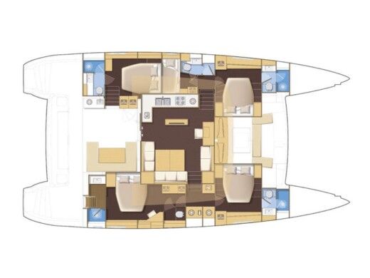 Catamaran  Lagoon 560 S2 FULL EQUIPE LUXE boat plan