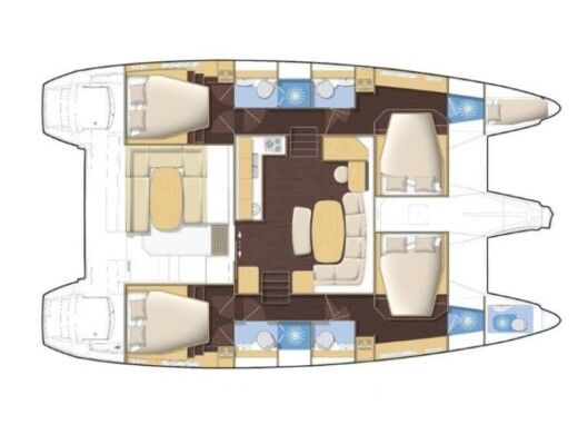 Catamaran Lagoon 421 boat plan