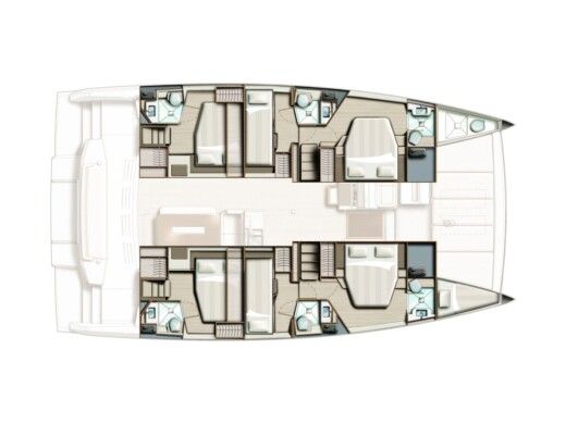 Catamaran  Bali 4.8  Boot Grundriss