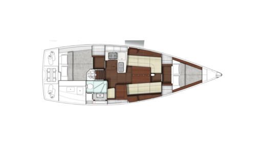 Sailboat XC 35 Boat layout