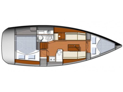 Sailboat Jeanneau Sun Odyssey 33i Boat layout