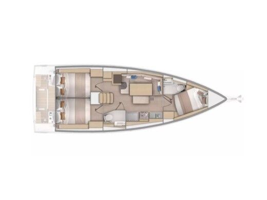Sailboat  Oceanis 37.1 Plattegrond van de boot
