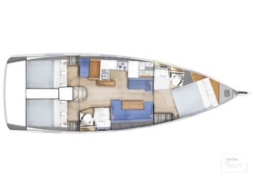 Sailboat JEANNEAU SUN ODYSSEY 410 boat plan