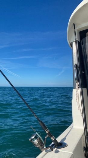 Ouistreham Motorboat Quicksilver 555 Pilothouse alt tag text