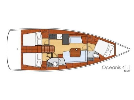Sailboat  Oceanis 41.1* Planimetria della barca