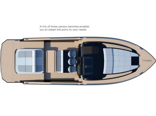 Motorboat FOCUS MOTOR YACHTS FORZA 37 Planta da embarcação