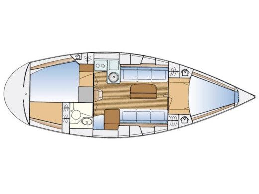 Sailboat  Bavaria 34 Boat design plan