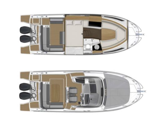 Motorboat Jeanneau Cap Camarat 9.0 Wa boat plan