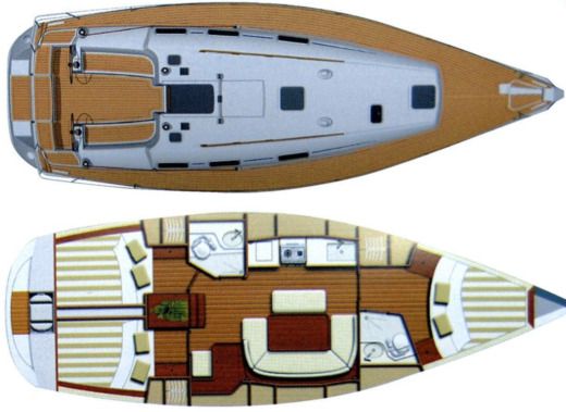 Sailboat Dufour 385 boat plan