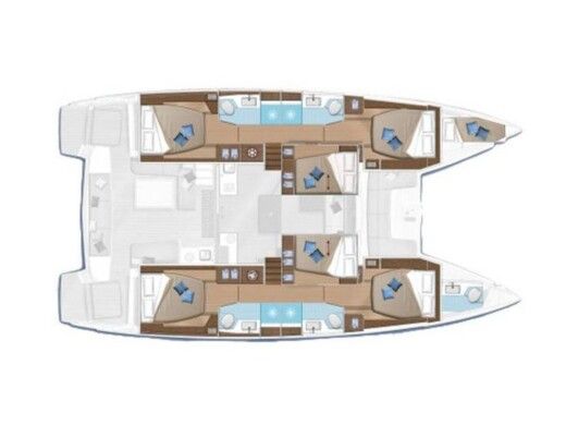 Catamaran Lagoon Lagoon 50 Boot Grundriss