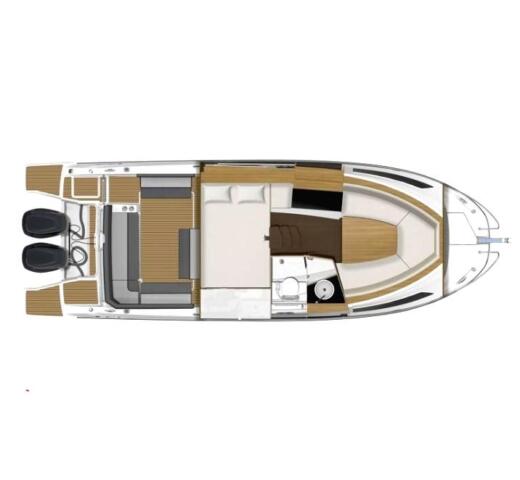 Motorboat Jeanneau Cap Camarat 9.0 wa Plattegrond van de boot