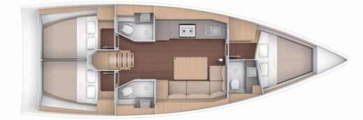 Sailboat Dufour Dufour 390 Grand Large Boat layout