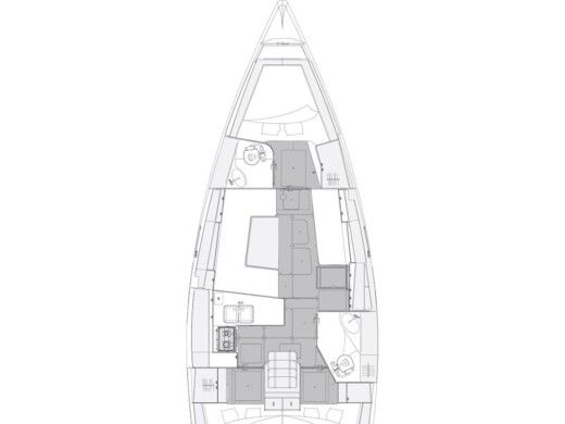 Sailboat Elan Impresion 40.1 Plattegrond van de boot
