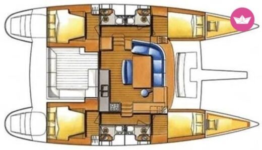 Catamaran Lagoon 440 boat plan