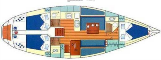 Sailboat Jeanneau Jeanneau 41 Sun Legend Plattegrond van de boot